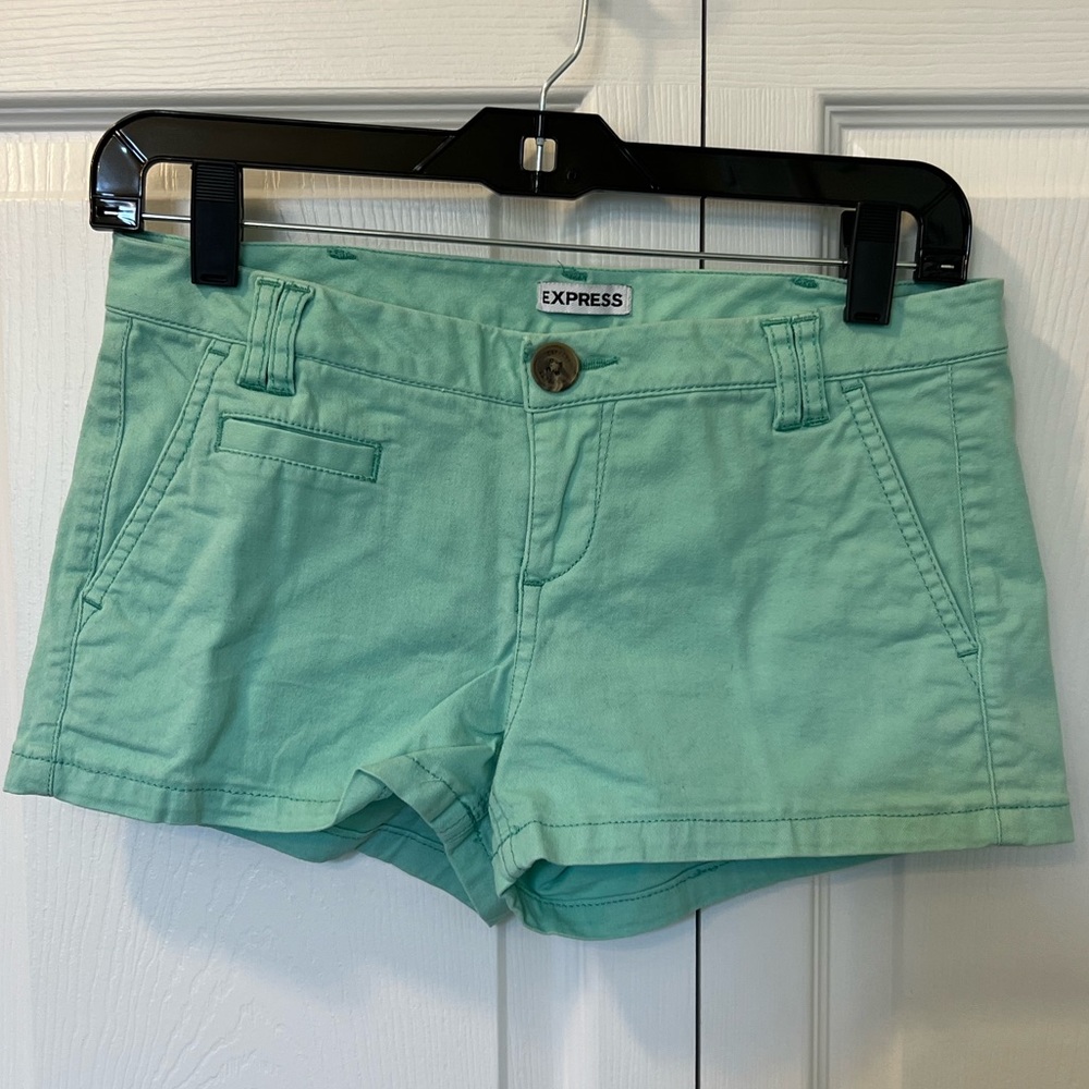 026A EXPRESS Twill Trouser Shorts - Asher Mint Green